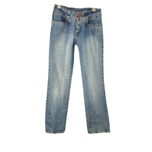 French Dressing 'Natural Fit' Straight Leg Midwash Mid-rise Women's Jeans Size 4